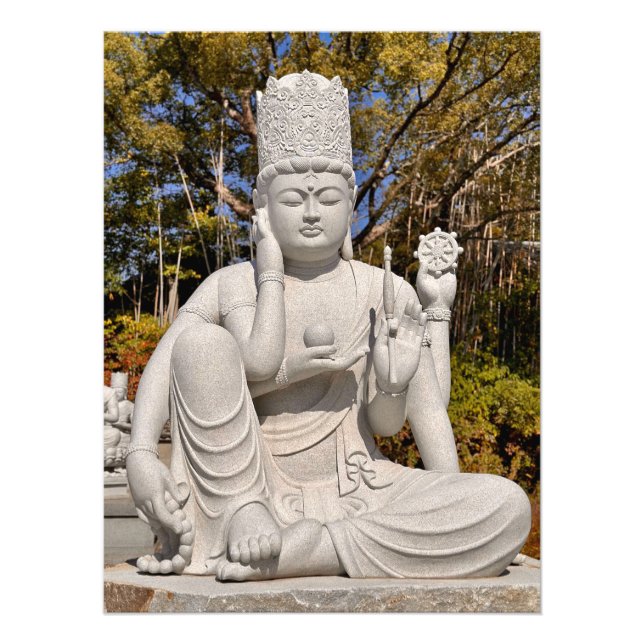 Impression Photo Statue d'Avalokiteshvara, Temple d'Ishiteji (Devant)