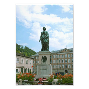 Impression Photo Statue de Mozart à Salzbourg