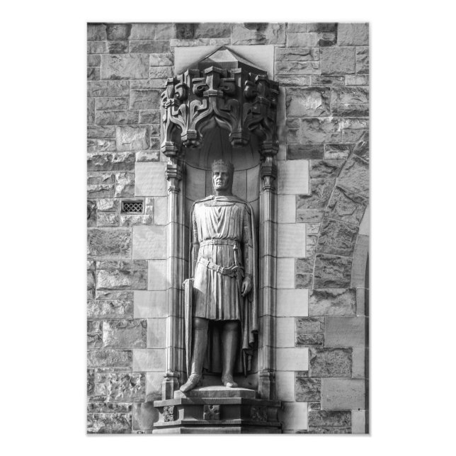 Impression Photo Statue de Robert le Bruce au château d'Édimbourg (Devant)