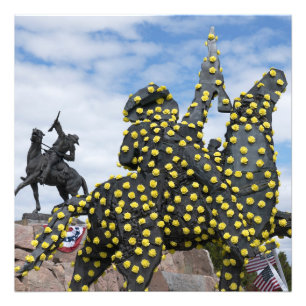 Impression Photo Statue de scouts Buffalo Bill honorer 100 ans Cody