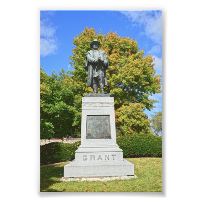 Impression Photo Statue du général Grant, Fort Leavenworth, Kansas (Devant)