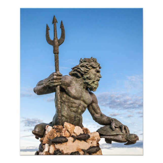 Impression Photo Statue du roi Neptune (Devant)