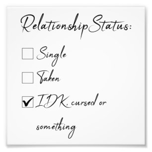 Impression Photo Statut Saint Valentin pour célibataires 43