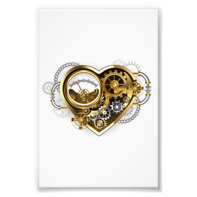 Impression Photo Steampunk Heart with a Manometer (Devant)