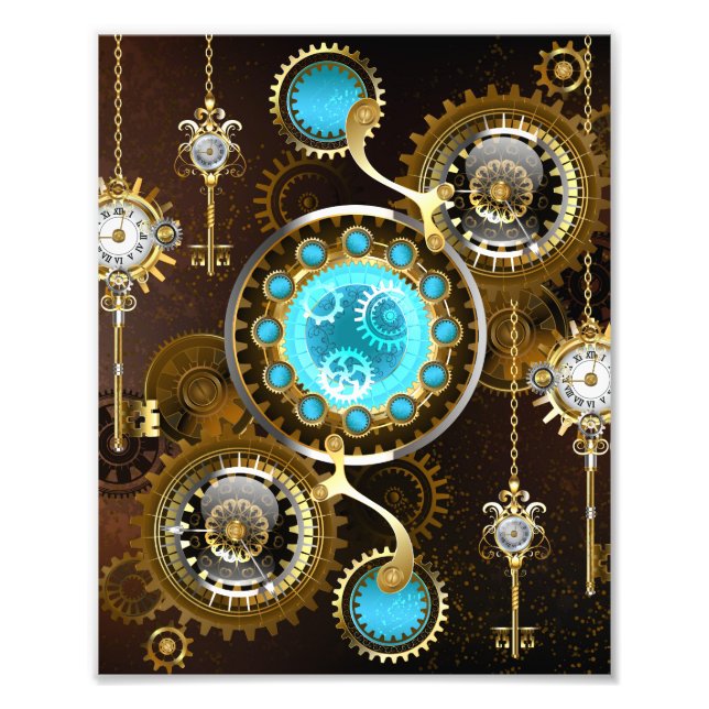 Impression Photo Steampunk Rusty Background (Devant)