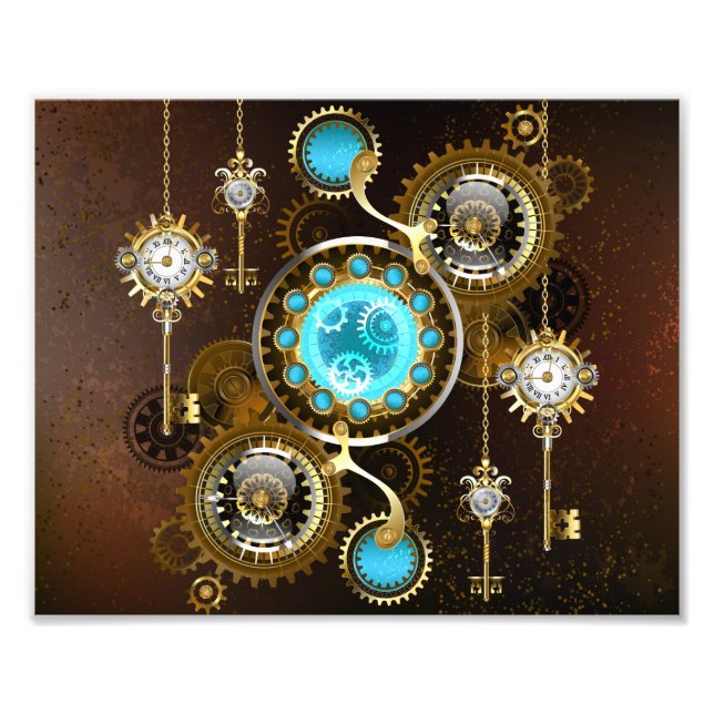 Impression Photo Steampunk Rusty Background (Devant)