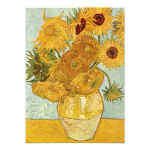 Impression Photo Stilleben mit de Vincent van Gogh 12 Sonnenblumen
