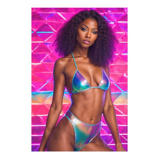 Impression Photo Style de maillot de bain holographique des années 