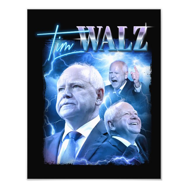 Impression Photo Style Tim Walz Retro 90s (Devant)