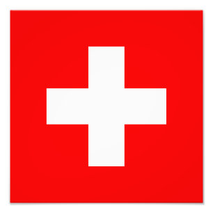 Impression Photo Suisse - Drapeau suisse