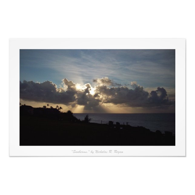 Impression Photo "Sunbeams" Décor nature Kauai (Devant)