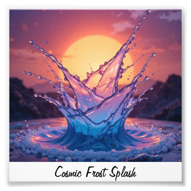 Impression Photo Sunset crystal liquid bursts over a galaxy sky, ed (Devant)