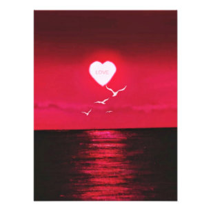 Impression Photo Sunset Love - Romantic - Ajouter Votre Texte / Pho