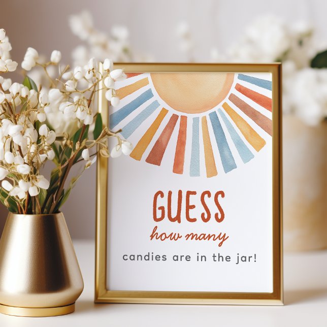 Impression Photo Sunshine Baby Shower Guessing Game Sign (Créateur téléchargé)