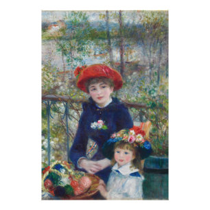 Impression Photo Sur la terrasse, portrait impressionniste, Renoir