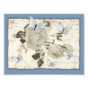 Impression Photo SW rose et papillons