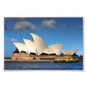 Impression Photo Sydney Opéra vue latérale avec Ferry Australia