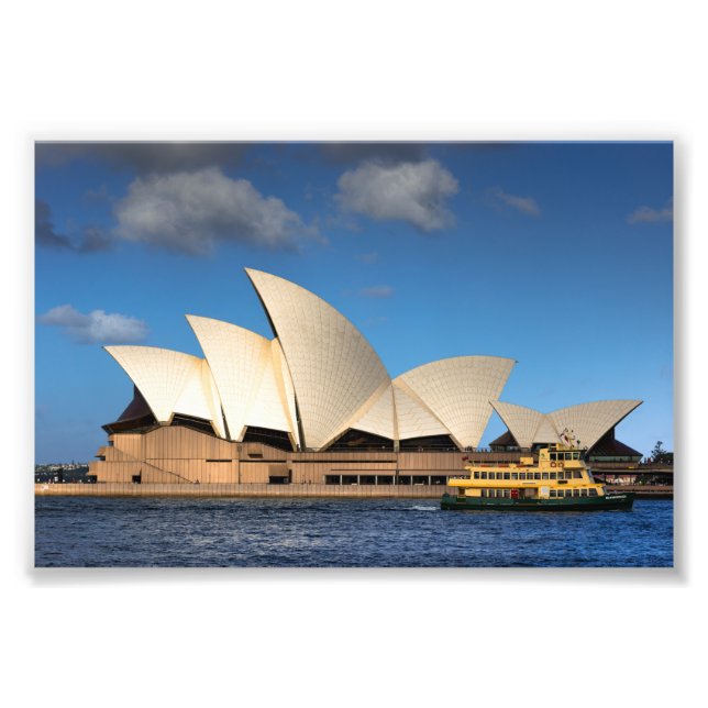 Impression Photo Sydney Opéra vue latérale avec Ferry Australia (Devant)