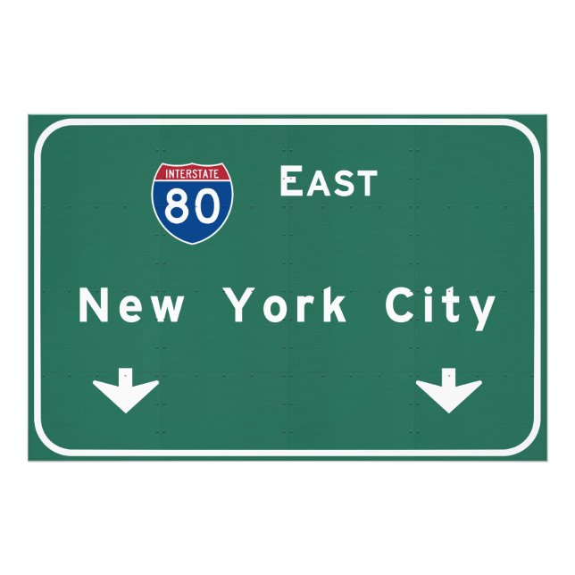 Impression Photo Symbole de la route nationale de New York (Devant)
