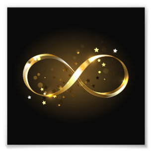 Impression Photo Symbole d'infini doré