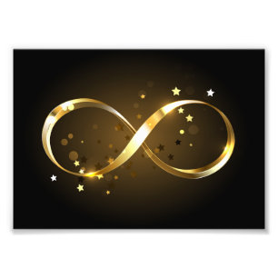 Impression Photo Symbole d'infini doré