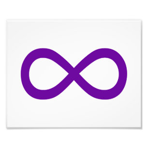 Impression Photo Symbole d'infini violet