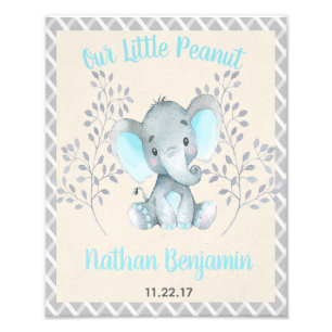 Impression Photo SYMBOLE ÉLEphant Bébé Pépinière