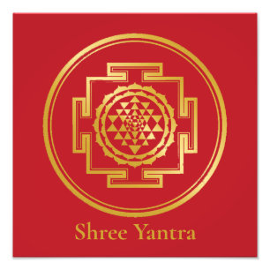 Impression Photo Symbole géométrique Sacré Shree Yantra Auspicious