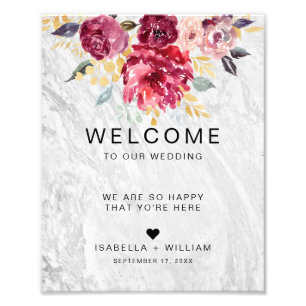 Impression Photo SYMBOLE Mariage D'OR Floral Marbre D'Argent