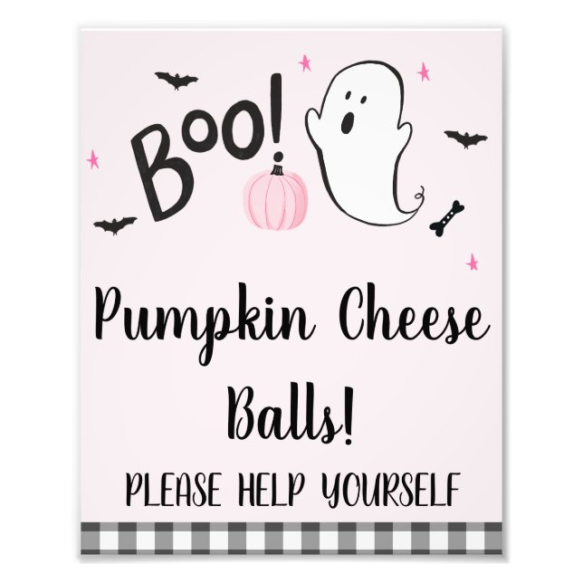 Impression Photo Symbole Pink Ghost Boo Halloween (Devant)