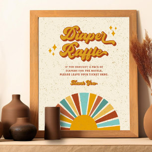 Impression Photo Symbole Retro Boho Sun Baby shower Diaper
