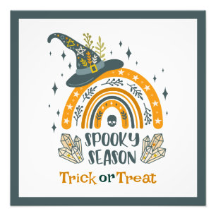 Impression Photo Symboles Halloween éffrayant motif