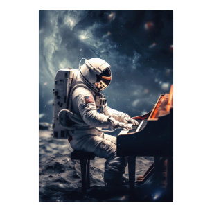 Impression Photo Symphonie pour les étoiles L'astronaute Piano su