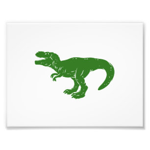 Impression Photo T rex dinosaure - Choisissez la couleur arrière - 