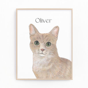 Impression Photo Tabby Art Tabby Orange Personnalisé