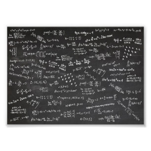 Impression Photo Tableau noir avec formules mathématiques