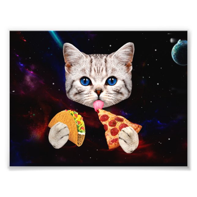 Impression Photo Taco, Chat et pizza (Devant)