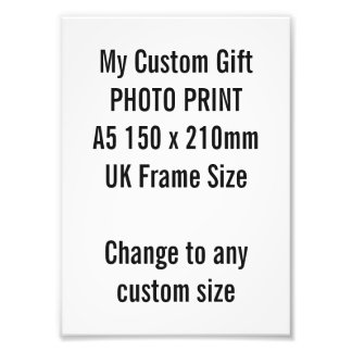 Impression Photo Taille du cadre britannique d'impression A5 person