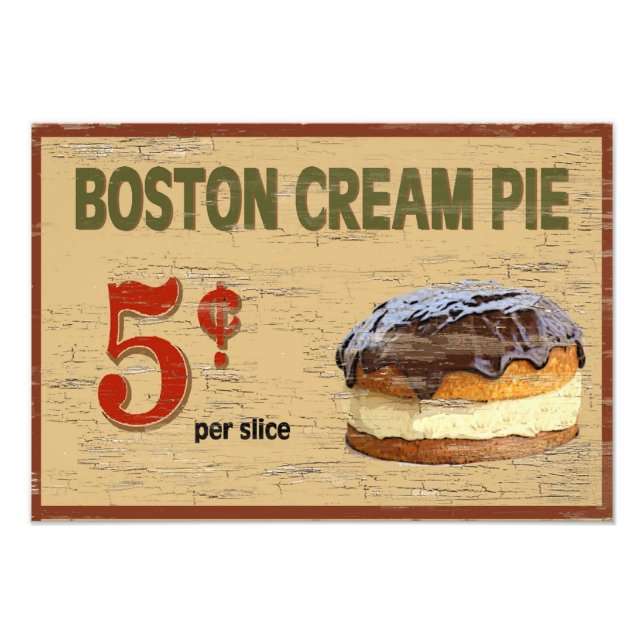 Impression Photo Tarte à la crème Boston (Devant)