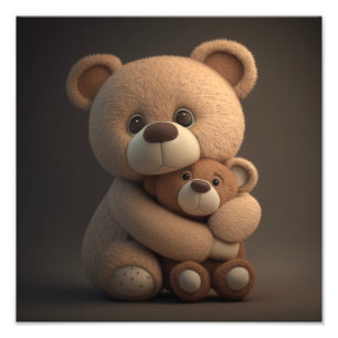 Impression Photo Teddy Bear et son peluche, téléchargement numériqu