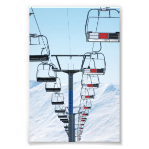 Impression Photo Télésièges de parc de ski