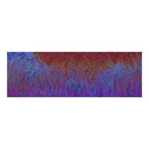 Impression Photo "Tempête neurale" Abstraite" Bleu rouge