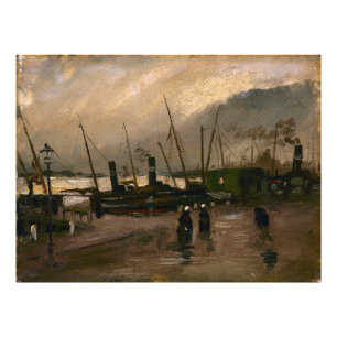 Impression Photo Tempête portuaire des pêcheurs d'Amsterdam par Vin