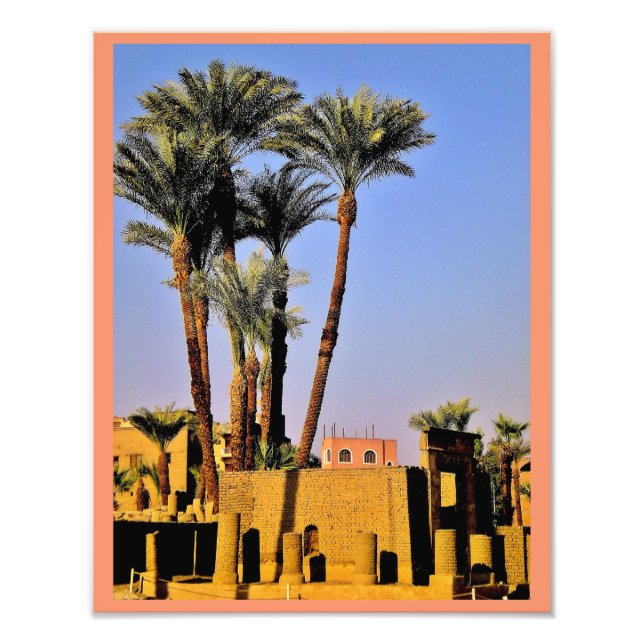 Impression Photo Temple de Karnak Date Arbres (Devant)