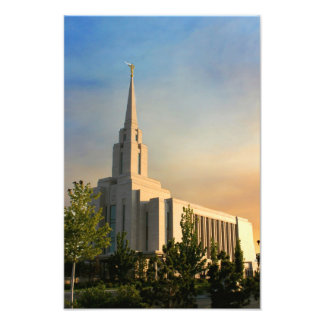 Impression Photo Temple de la montagne d'Oquirrh