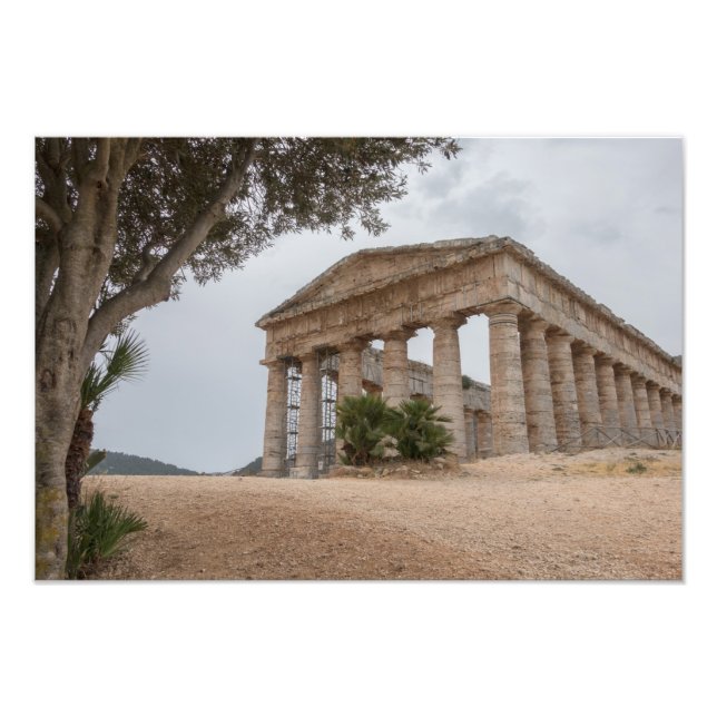 Impression Photo Temple grec à Segesta, Sicile (Devant)
