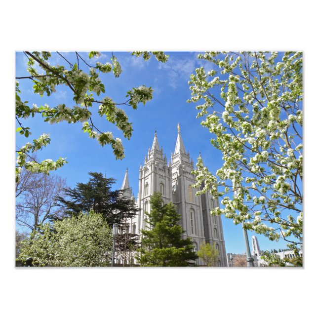 Impression Photo Temple LDS de Salt Lake City 16" X 12" (Devant)