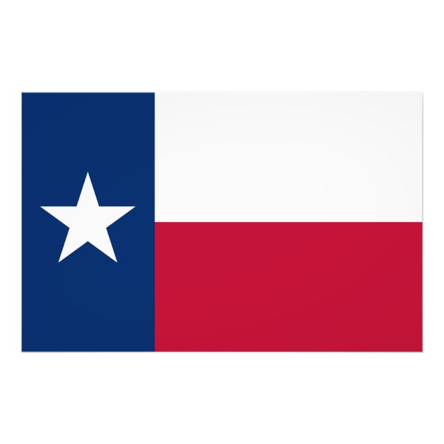 Impression Photo Texas State Flag USA (Devant)