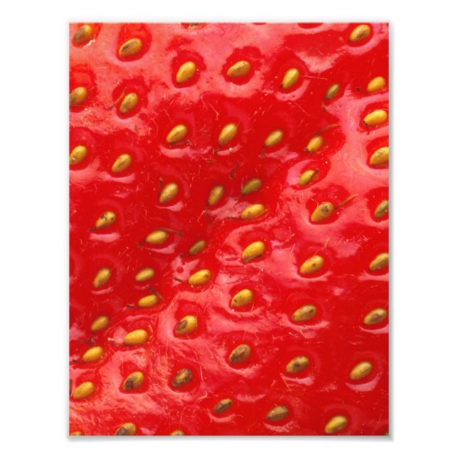 Impression Photo Texture de fraise rouge (Devant)