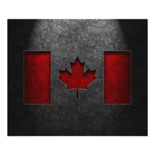 Impression Photo Texture de la pierre du drapeau canadien